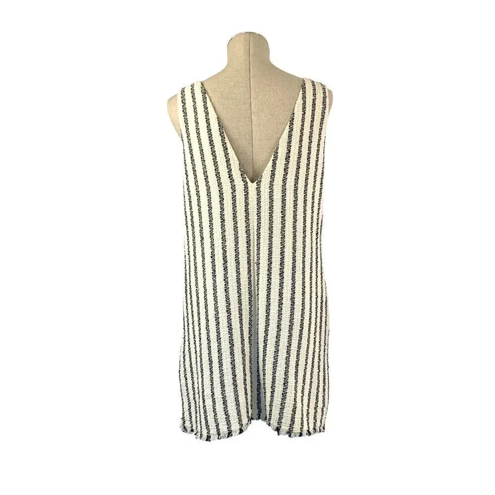 Zara TRF Striped Sleeveless Mini Sheath Dress - Black/White, Size Large NWT - Picture 4 of 10